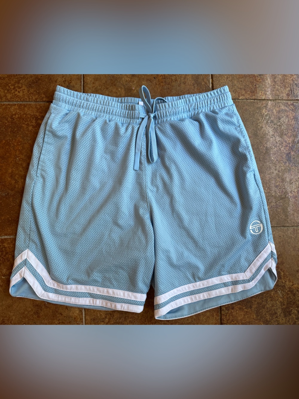 Sergio Tacchini Spazio Banda Mesh Shorts Clear Sky Blue Medium